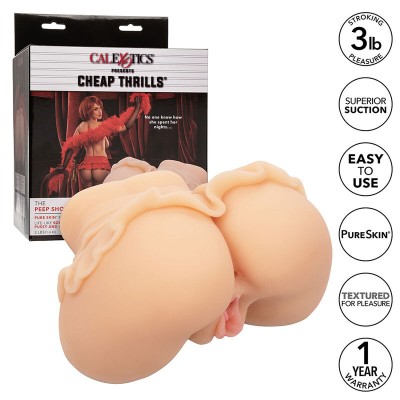 CALEXOTICS THE PEEP SHOW GIRL DOBLE MASTURBADOR REALISTICO NATURAL