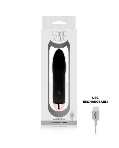 DOLCE VITA VIBRADOR RECARGABLE FOUR NEGRO 7 VELOCIDADES DOLCE VITA VIBRADOR RECARGABLE FOUR NEGRO 7 VELOCIDADES