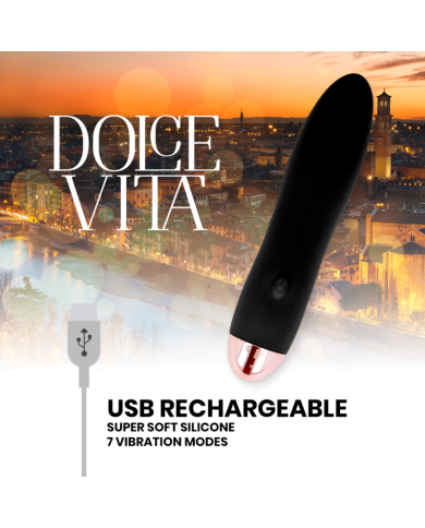 DOLCE VITA VIBRADOR RECARGABLE FOUR NEGRO 7 VELOCIDADES DOLCE VITA VIBRADOR RECARGABLE FOUR NEGRO 7 VELOCIDADES