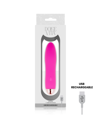 DOLCE VITA VIBRADOR RECARGABLE FOUR ROSA 7 VELOCIDADES DOLCE VITA VIBRADOR RECARGABLE FOUR ROSA 7 VELOCIDADES