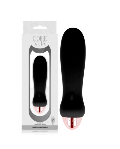 DOLCE VITA VIBRADOR RECARGABLE FIVE NEGRO 7 VELOCIDADES DOLCE VITA VIBRADOR RECARGABLE FIVE NEGRO 7 VELOCIDADES