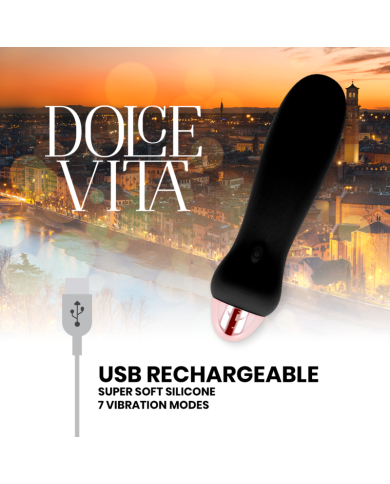 DOLCE VITA VIBRADOR RECARGABLE FIVE NEGRO 7 VELOCIDADES DOLCE VITA VIBRADOR RECARGABLE FIVE NEGRO 7 VELOCIDADES