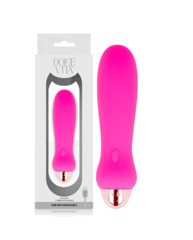 DOLCE VITA VIBRADOR RECARGABLE FIVE ROSA 7 VELOCIDADES DOLCE VITA VIBRADOR RECARGABLE FIVE ROSA 7 VELOCIDADES