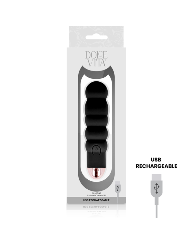 DOLCE VITA VIBRADOR RECARGABLE SIX NEGRO 7 VELOCIDADES DOLCE VITA VIBRADOR RECARGABLE SIX NEGRO 7 VELOCIDADES