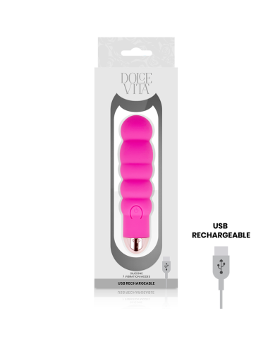 DOLCE VITA VIBRADOR RECARGABLE SIX ROSA 7 VELOCIDADES DOLCE VITA VIBRADOR RECARGABLE SIX ROSA 7 VELOCIDADES