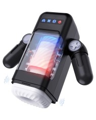 GAME CUP MASTURBADOR MASCULINO CON VIBRACION Y FUNCION CALOR CON SOPORTE PARA MOVILES NEGRO