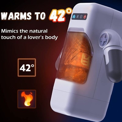 GAME CUP MASTURBADOR MASCULINO CON VIBRACION Y FUNCION CALOR CON SOPORTE PARA MOVILES NEGRO