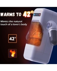 GAME CUP MASTURBADOR MASCULINO CON VIBRACION Y FUNCION CALOR CON SOPORTE PARA MOVILES NEGRO