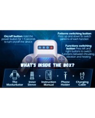 GAME CUP MASTURBADOR MASCULINO CON VIBRACION Y FUNCION CALOR CON SOPORTE PARA MOVILES NEGRO