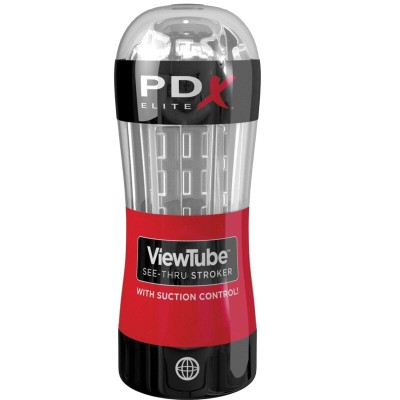 PDX ELITE MASTURBADOR STROKER VIEWTUBE CONTROL SUCCIONADOR TRANSPARENTE