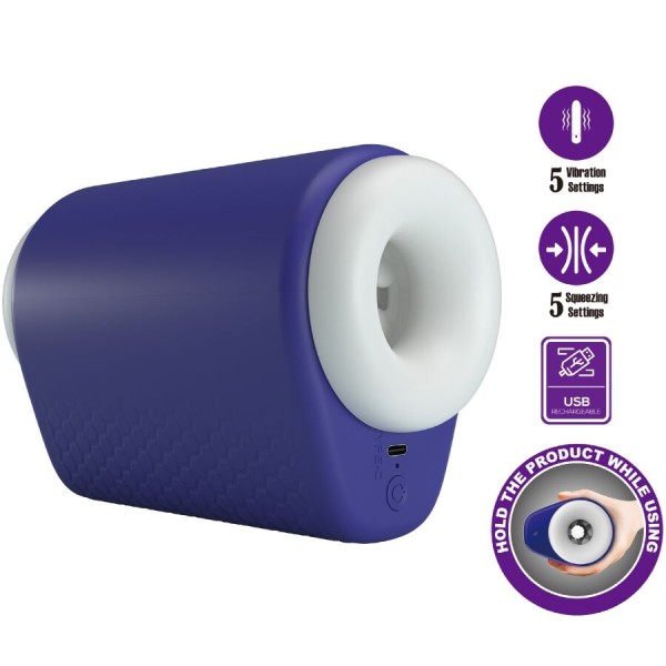 PRETTY LOVE DJ LADY MASTURBADOR MASCULINO CON VIBRACION 5 CONFIGURACIONES MORADO