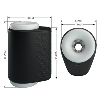 PRETTY LOVE DJ GIRL MASTURBADOR MASCULINO CON VIBRACION 5 CONFIGURACIONES NEGRO