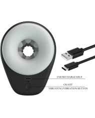 PRETTY LOVE DJ GIRL MASTURBADOR MASCULINO CON VIBRACION 5 CONFIGURACIONES NEGRO