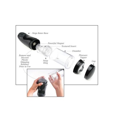 EXTREME TOYZ PDX MEGA BATOR USB MASTURBADOR MASCULINO VAGINA BLANCO
