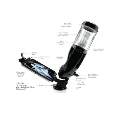 Mega Bator Automatico con Vibracion y Rotacion Masturbador Masculino Recargable