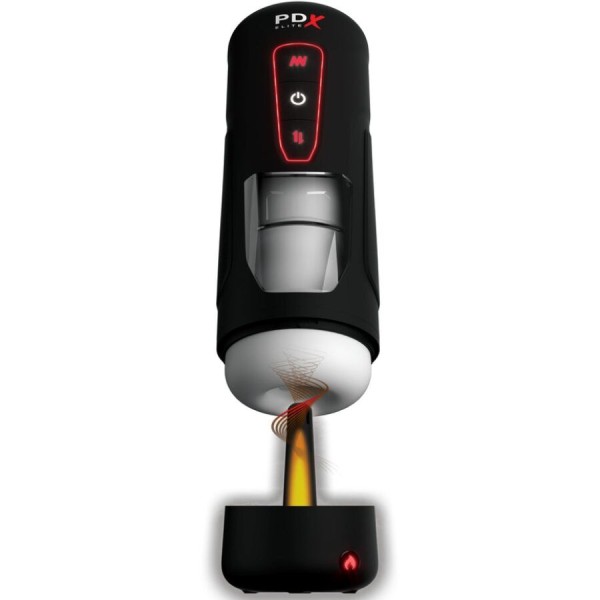 PDX ELITE MILK ME HOTTER MASTURBADOR AUTOMATICO CON THRUSTING Y VIBRACION EFECTO CALOR
