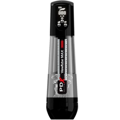 PDX ELITE VIEWTUBE MAX VIEW MASTURNADOR AUTOMATICO CON SUCCION TRANSPARENTE