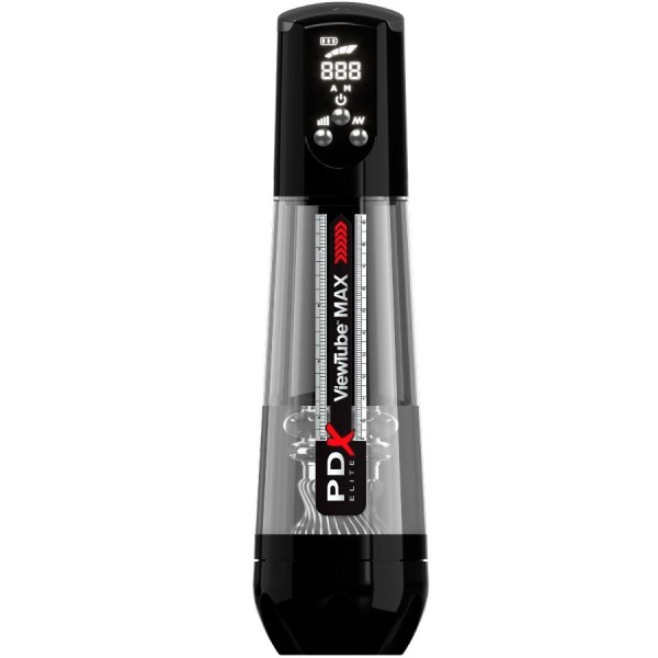 PDX ELITE VIEWTUBE MAX VIEW MASTURNADOR AUTOMATICO CON SUCCION TRANSPARENTE