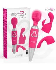 MORESSA ODILON WAND POTENTE MOTOR MAS DOS CABEZALES PREMIUM SILICONE RECARGABLE