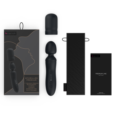 B SWISH BTHRILLED VIBRADOR WAND PREMIUM NEGRO