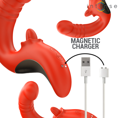 INTENSE PAULINA VIBRADOR ESTIMULADOR EN FORMA DE U ROJO