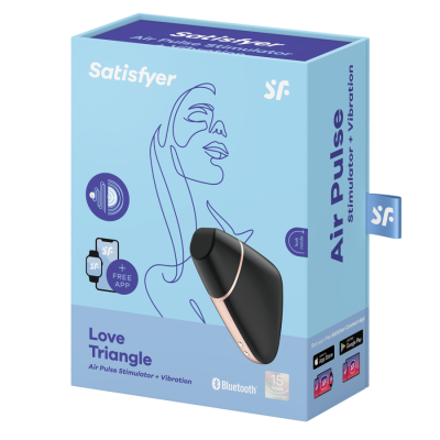 SATISFYER LOVE TRIANGLE ESTIMULADOR Y VIBRADOR NEGRO