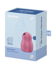 SATISFYER PRO TO GO 1 ESTIMULADOR Y VIBRADOR DOBLE ROJO