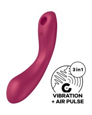 SATISFYER CURVE TRINITY 1 AIR PULSE VIBRATION ROJO