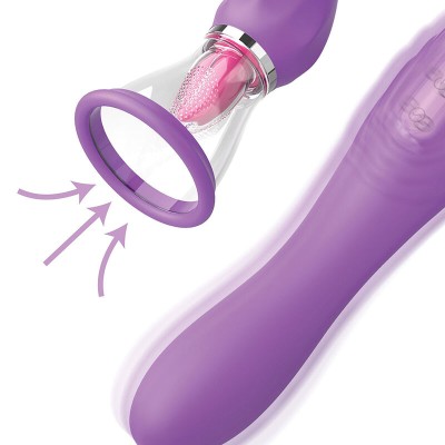 FANTASY FOR HER ULTIMATE PLEASURE MAX MANGUERA DE SUCCION CON LENGUA ESTIMULADORA MORADO
