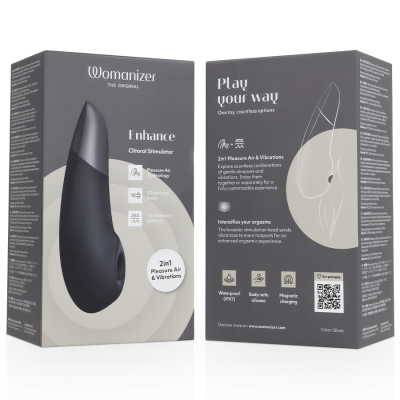 WOMANIZER ENHANCE ESTIMULADOR DE CLITORIS NEGRO