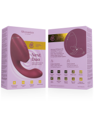 WOMANIZER DUO NEXT ESTIMULADOR VIBRADOR DUAL CLITORIS PUNTOG ROSA