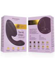 WOMANIZER DUO NEXT ESTIMULADOR VIBRADOR DUAL CLITORIS PUNTOG MORADO