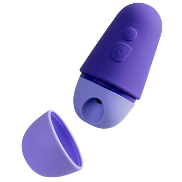 ROMP FREE X ESTIMULADOR DE CLITORIS CON TAPA 10 NIVELES RECARGABLE MORADO
