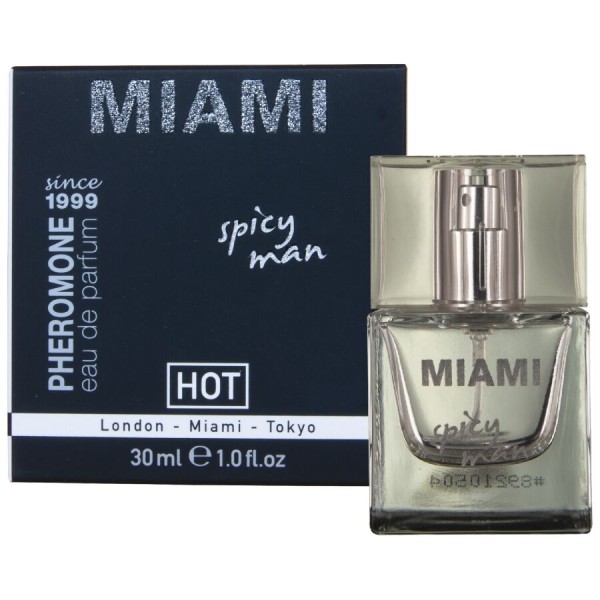HOT PERFUME CON FEROMONAS MIAMI SPICY HOMBRE 30 ML