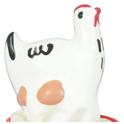 CONDOMERIE PRESERVATIVO DECORATIVO PINTADO A MANO POLLO BLANCO