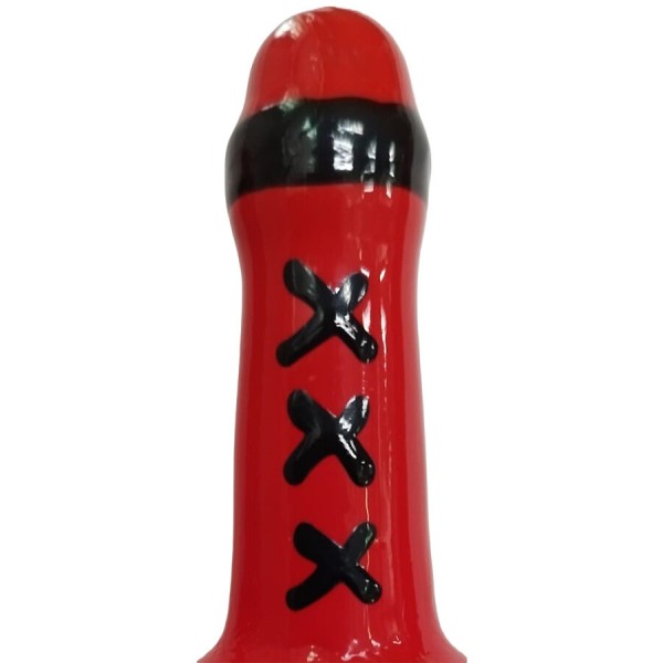 CONDOMERIE PRESERVATIVO DECORATIVO PINTADO A MANO MSTERDAM ROJO