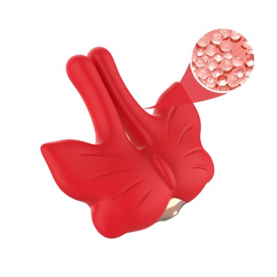 ARMONY PINZAS PARA PEZONES MAGNETICA CON VIBRACION FORMA MARIPOSA ROJO