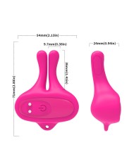 ARMONY PINZAS PARA PEZONES MAGNETICA CON VIBRACION FORMA CONEJO ROSA