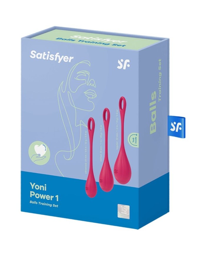 SATISFYER YONI POWER 1 KIT DE ENTRENAMIENTO ROJO