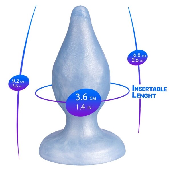 SILEXD DIAMOND PLUG ANAL FANTASY SILICONA LIQUIDA TERMOREACTIVO AZUL PERLA 92 CM