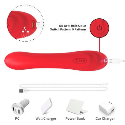 ARMONY VIBRADOR CON LENGUA OSCILANTE ROJO
