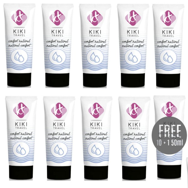 KIKI TRAVEL GEL DESLIZANTE NATURAL CONFORT 50ML 10 1 GRATIS