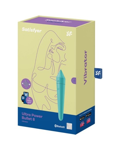 SATISFYER ULTRA POWER BULLET 8 BALA VIBRADORA TURQUESA SATISFYER ULTRA POWER BULLET 8 BALA VIBRADORA TURQUESA