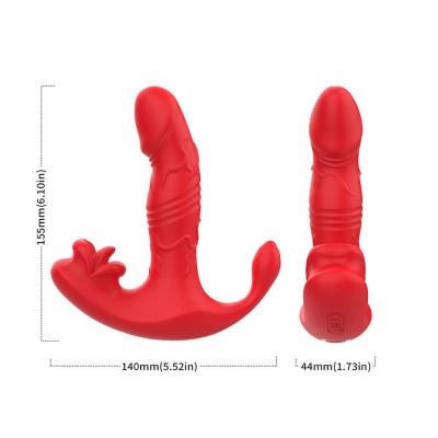 ARMONY VIBRADOR ANAL PANTY ESTIMULADOR PUNTO C Y G CONTROL REMOTO ROJO