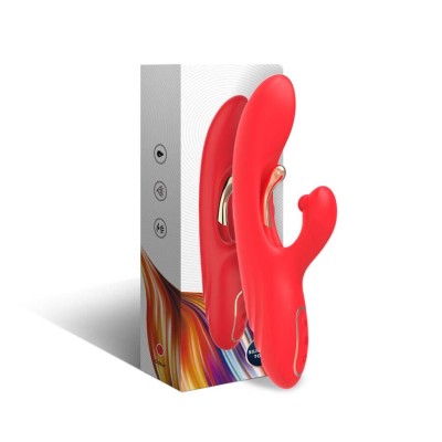 ARMONY VIBRADOR ESTIMULADOR PUNTO G Y CLITORIS CON LENGUA OSCILANTE ROJO