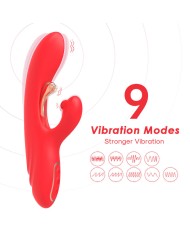 ARMONY VIBRADOR ESTIMULADOR PUNTO G Y CLITORIS CON LENGUA OSCILANTE ROJO