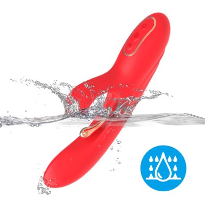 ARMONY VIBRADOR ESTIMULADOR PUNTO G Y CLITORIS CON LENGUA OSCILANTE ROJO