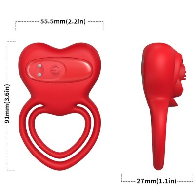 ARMONY ANILLO VIBRADOR CORAZON ROJO