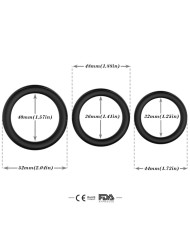 ARMONY TRIPLE ANILLO SILICONA NEGRO