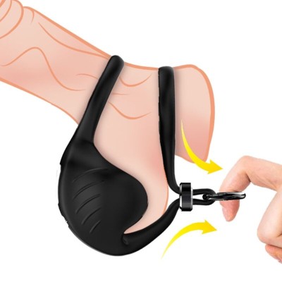 ARMONY MANTA ANILLO VIBRADOR TESTICULOS CONTROL REMOTO NEGRO